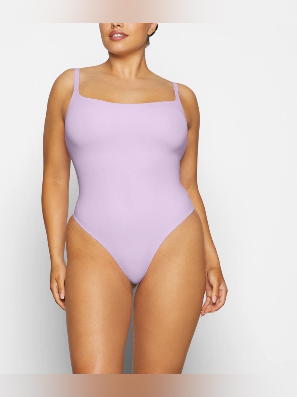 SKIMS Fits Everybody Square Neck  Bodysuit – Sugar Plum